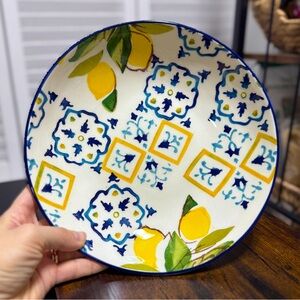 2/$40 🍋 Colorful Ceramic Plate with Lemon Design by Papart